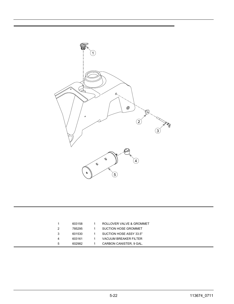 Fuel & evap service parts (with carbon canister) | Hustler Turf Automobile Accessories User Manual | Page 56 / 124
