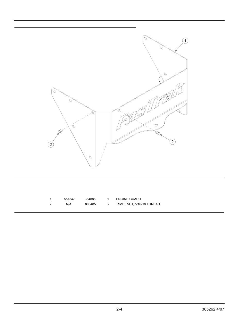 Engine guard rivet nut installation, Engine guard rivet nut installation -4 | Hustler Turf Lawn Mower User Manual | Page 10 / 99