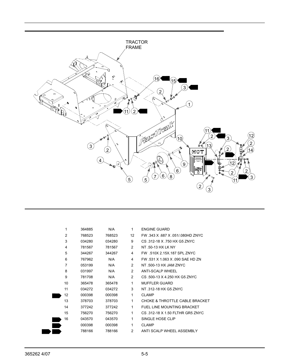 Anti-rollover wheel assembly-honda and briggs, Anti-rollover wheel assembly—honda and briggs -5, Anti-rollover wheel assembly—honda and briggs | Hustler Turf Lawn Mower User Manual | Page 51 / 99