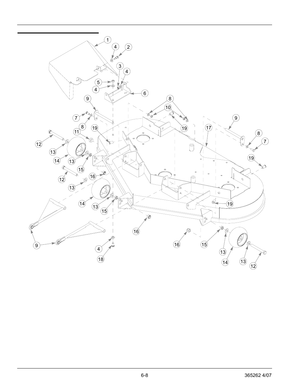 44" deck assembly, 44" deck assembly -8 | Hustler Turf Lawn Mower User Manual | Page 60 / 99