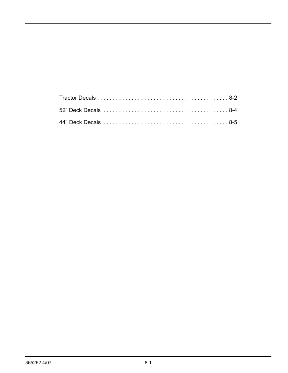 Chapter 8 contents | Hustler Turf Lawn Mower User Manual | Page 71 / 99