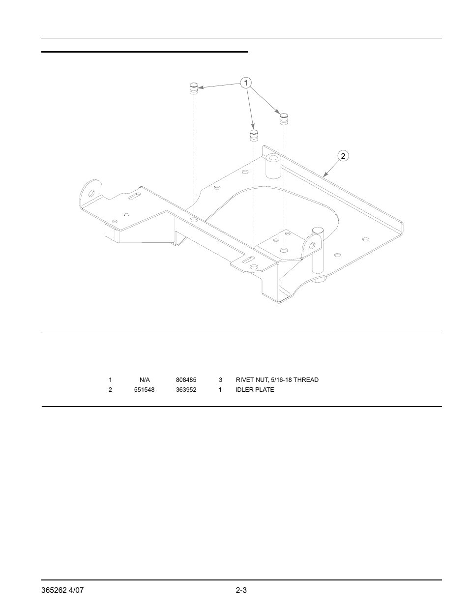 Idler plate rivet nut installation, Idler plate rivet nut installation -3 | Hustler Turf Lawn Mower User Manual | Page 9 / 99