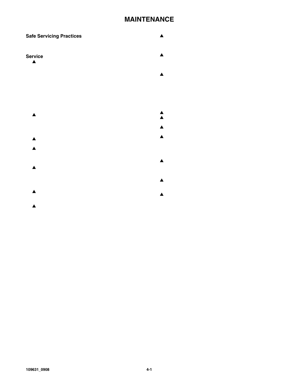 Maintenance | Hustler Turf 60"/72" Out Front Deck 3500/3700 User Manual | Page 15 / 24