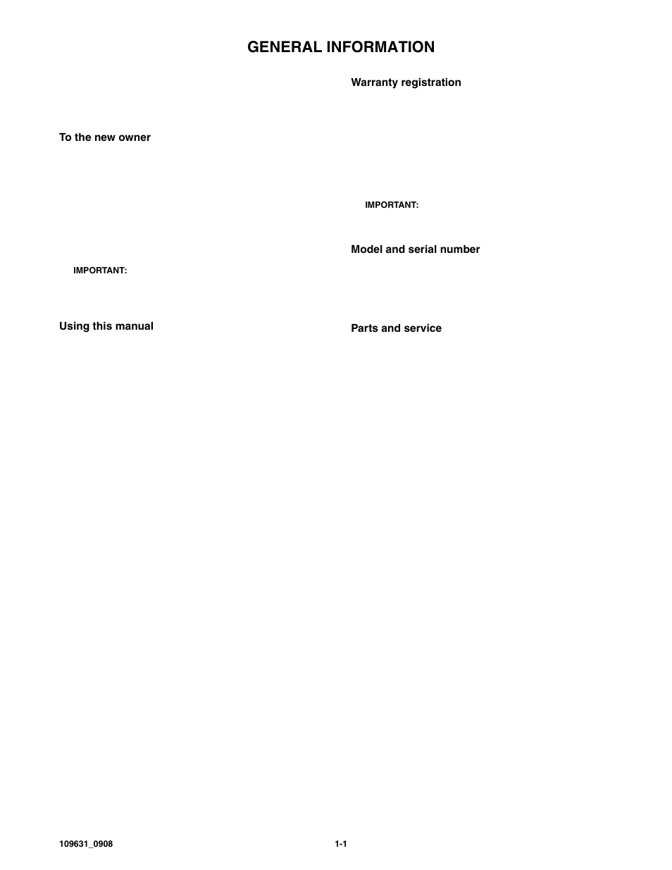 General information | Hustler Turf 60"/72" Out Front Deck 3500/3700 User Manual | Page 3 / 24