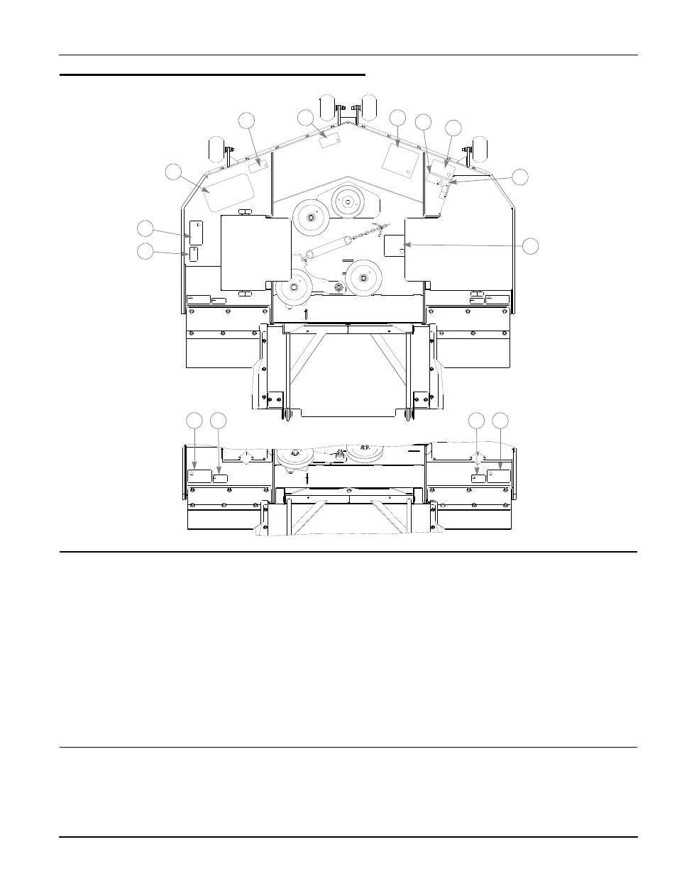 60" rear discharge deck decals, 60" rear discharge deck decals -9 | Hustler Turf Diesel Z User Manual | Page 113 / 156