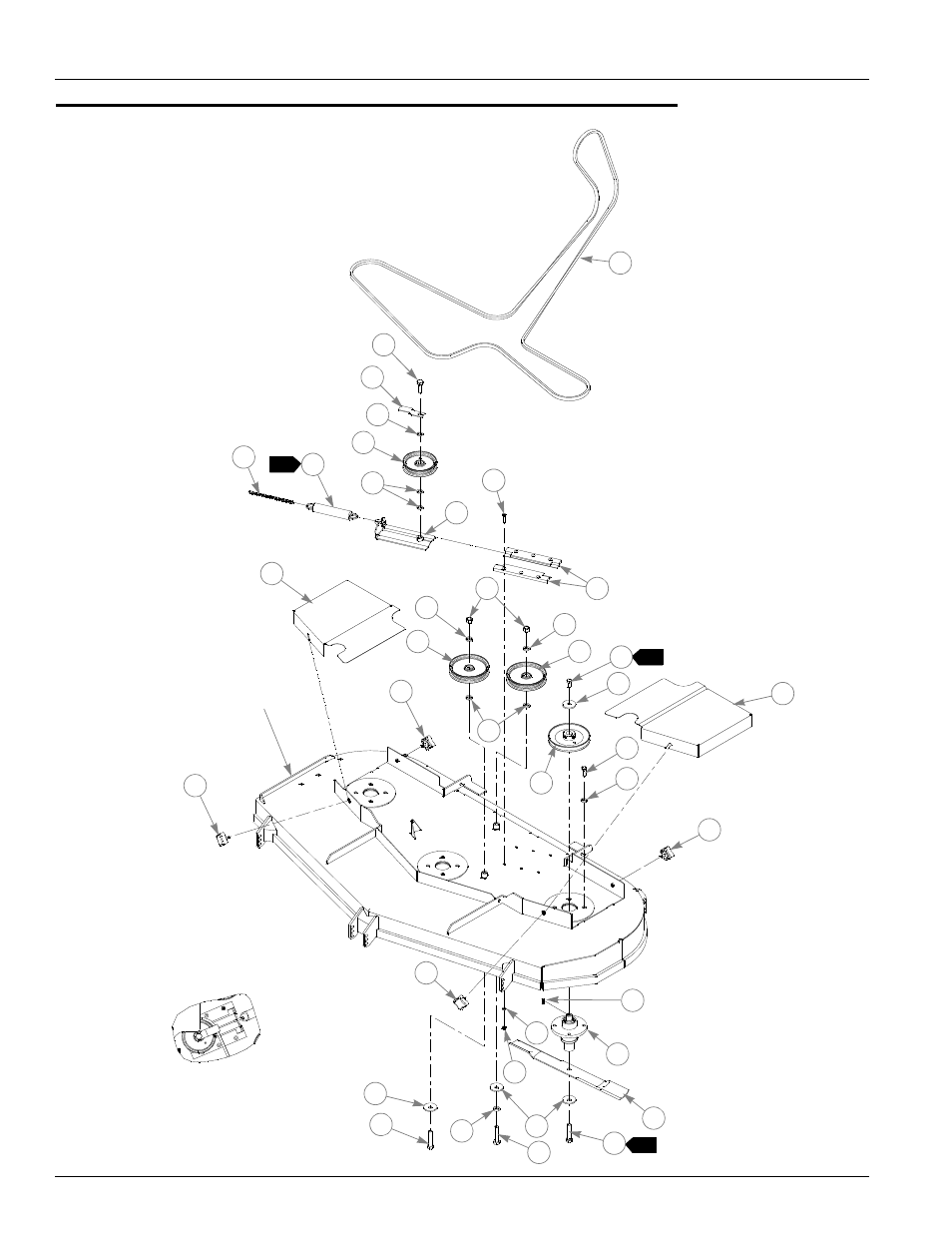 72" side discharge xr7 deck pulley assembly, 72" side discharge xr7 deck pulley assembly -4 | Hustler Turf Diesel Z User Manual | Page 64 / 156