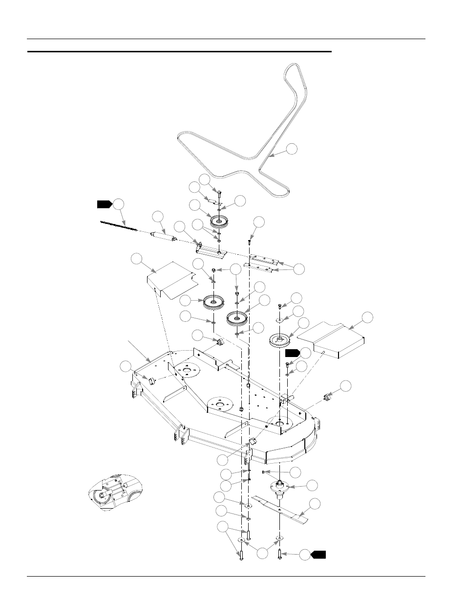 66" side discharge xr7 deck pulley assembly, 66" side discharge xr7 deck pulley assembly -8 | Hustler Turf Diesel Z User Manual | Page 68 / 156