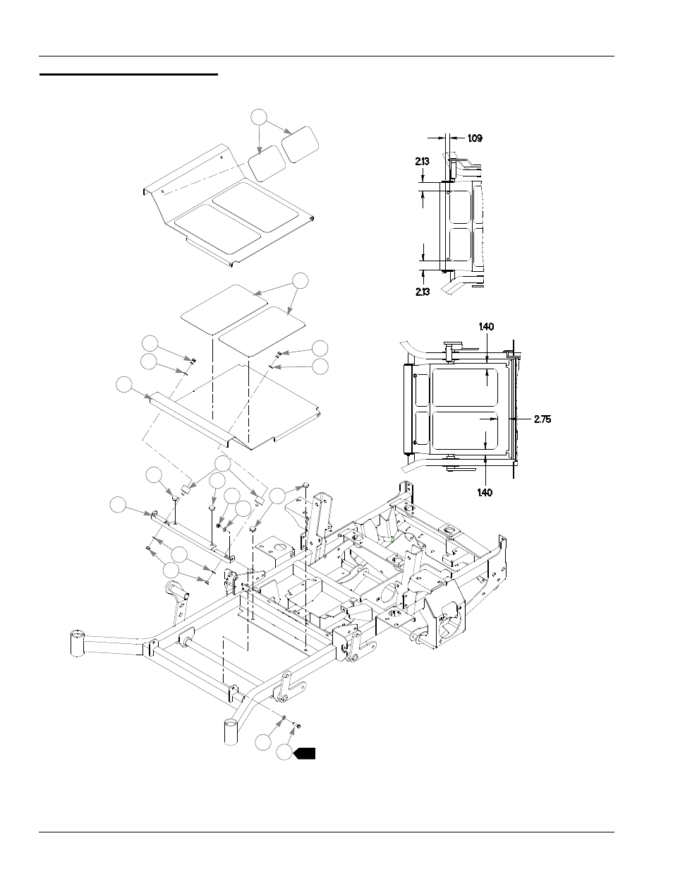 Footrest assembly, Footrest assembly -2 | Hustler Turf Diesel Z User Manual | Page 8 / 156