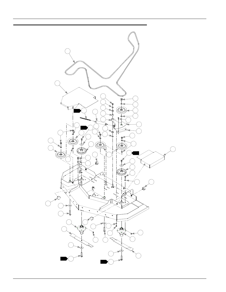 60" rear discharge deck pulley assembly, 60" rear discharge deck pulley assembly -28 | Hustler Turf Diesel Z User Manual | Page 88 / 156