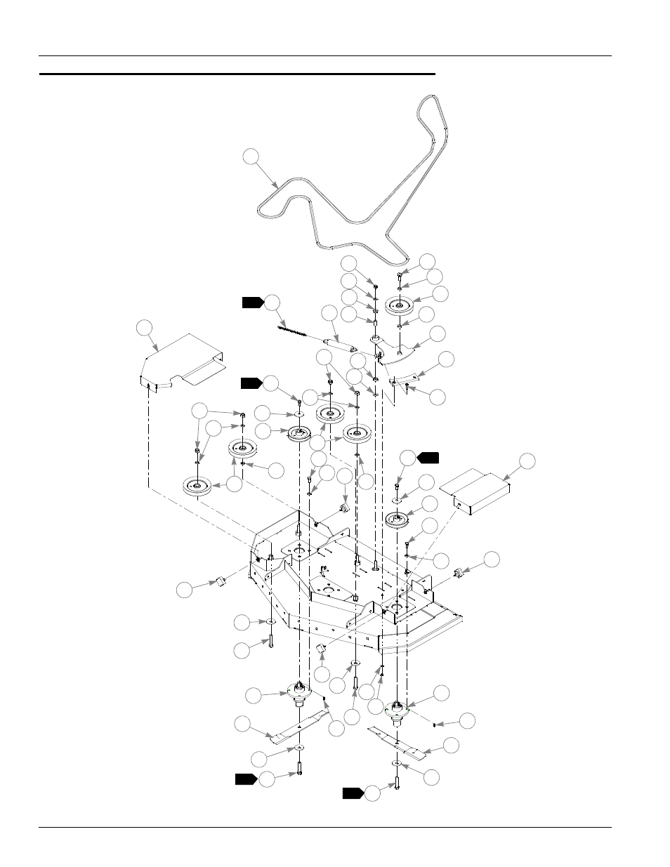 54" rear discharge deck pulley assembly, 54" rear discharge deck pulley assembly -32 | Hustler Turf Diesel Z User Manual | Page 92 / 156