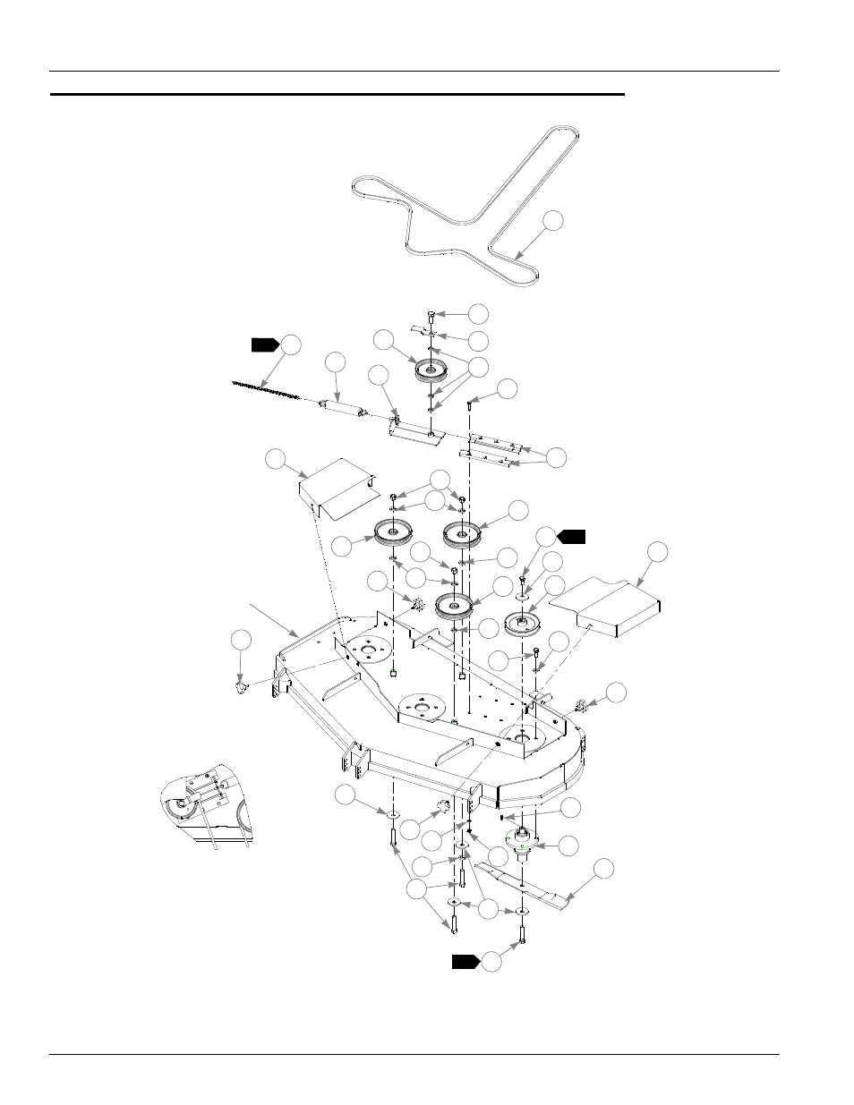 60" side discharge deck pulley assembly (xr7), 60" side discharge deck pulley assembly (xr7) -8 | Hustler Turf ATZ 928150 User Manual | Page 56 / 116