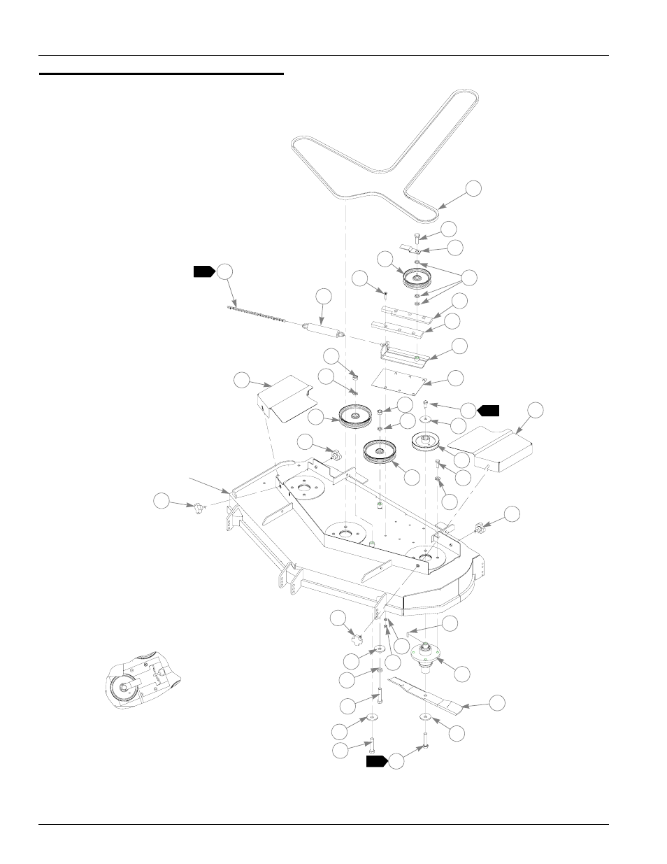 54" deck pulley assembly, 54" deck pulley assembly -12 | Hustler Turf Z XR7 User Manual | Page 62 / 114