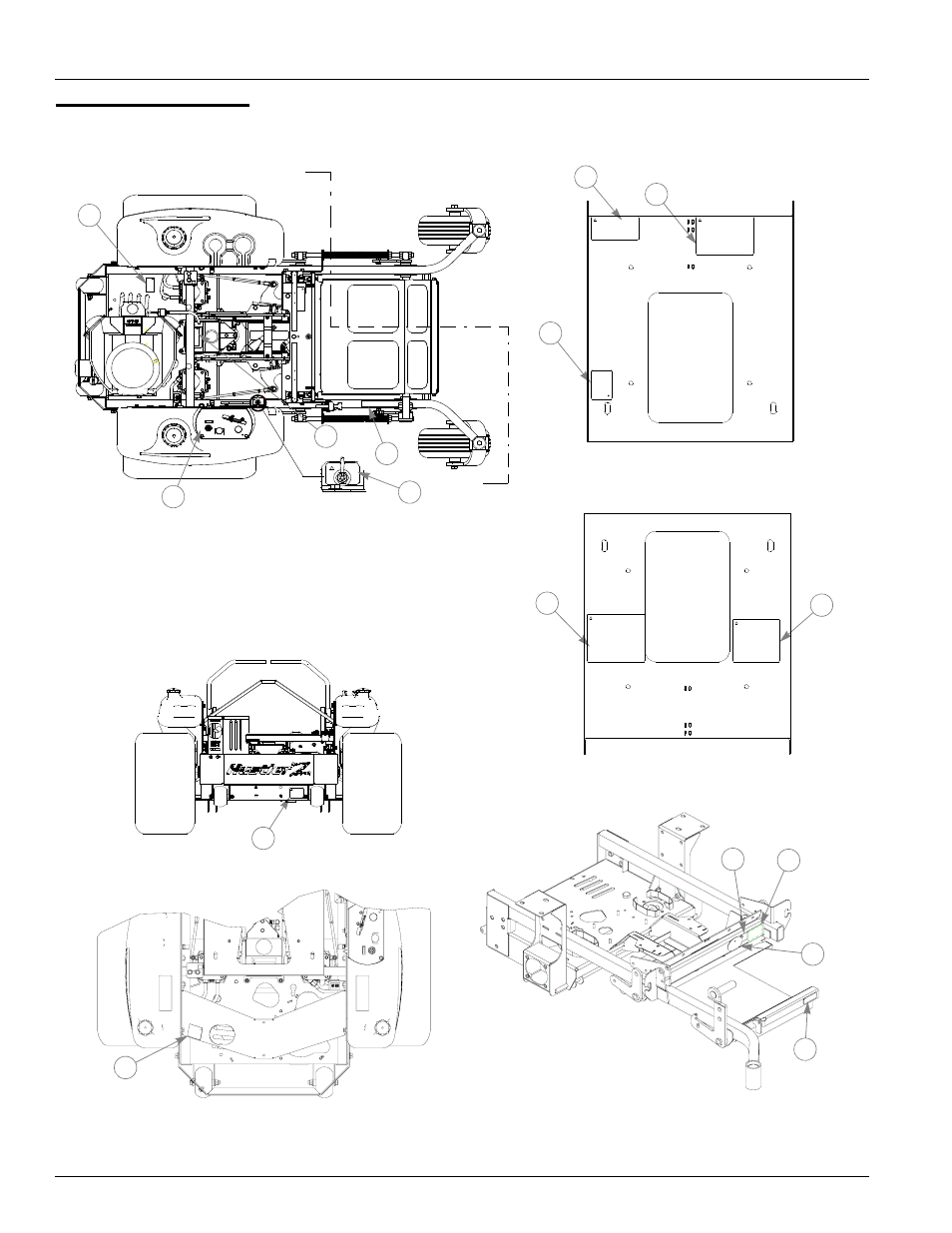 Tractor decals, Tractor decals -2, Tractor decals–us version -2 | Hustler Turf Z XR7 User Manual | Page 74 / 114