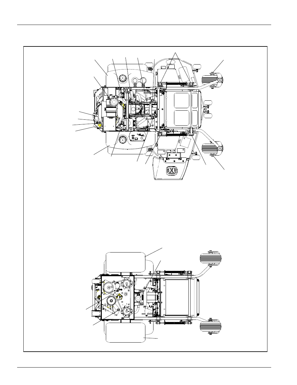 Maintenance, Maintenance -8, Maintenance -6 | Fig. 1, Maintenance locator chart, Viewed from bottom of tractor | Hustler Turf Z XR7 User Manual | Page 86 / 114