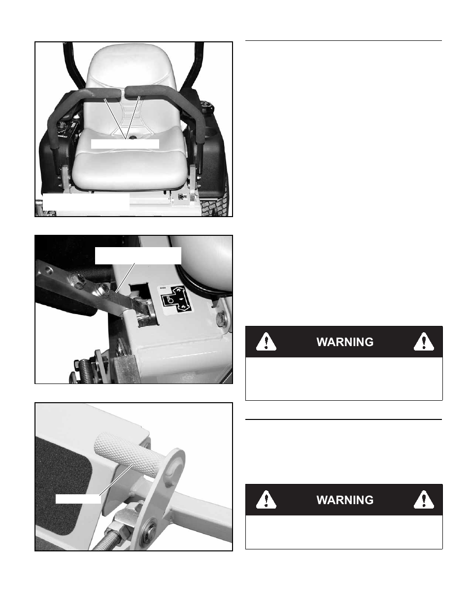 Safety start interlock system -5, Engine starting -5, Warning | Hustler Turf FASTRAK 60 User Manual | Page 19 / 46