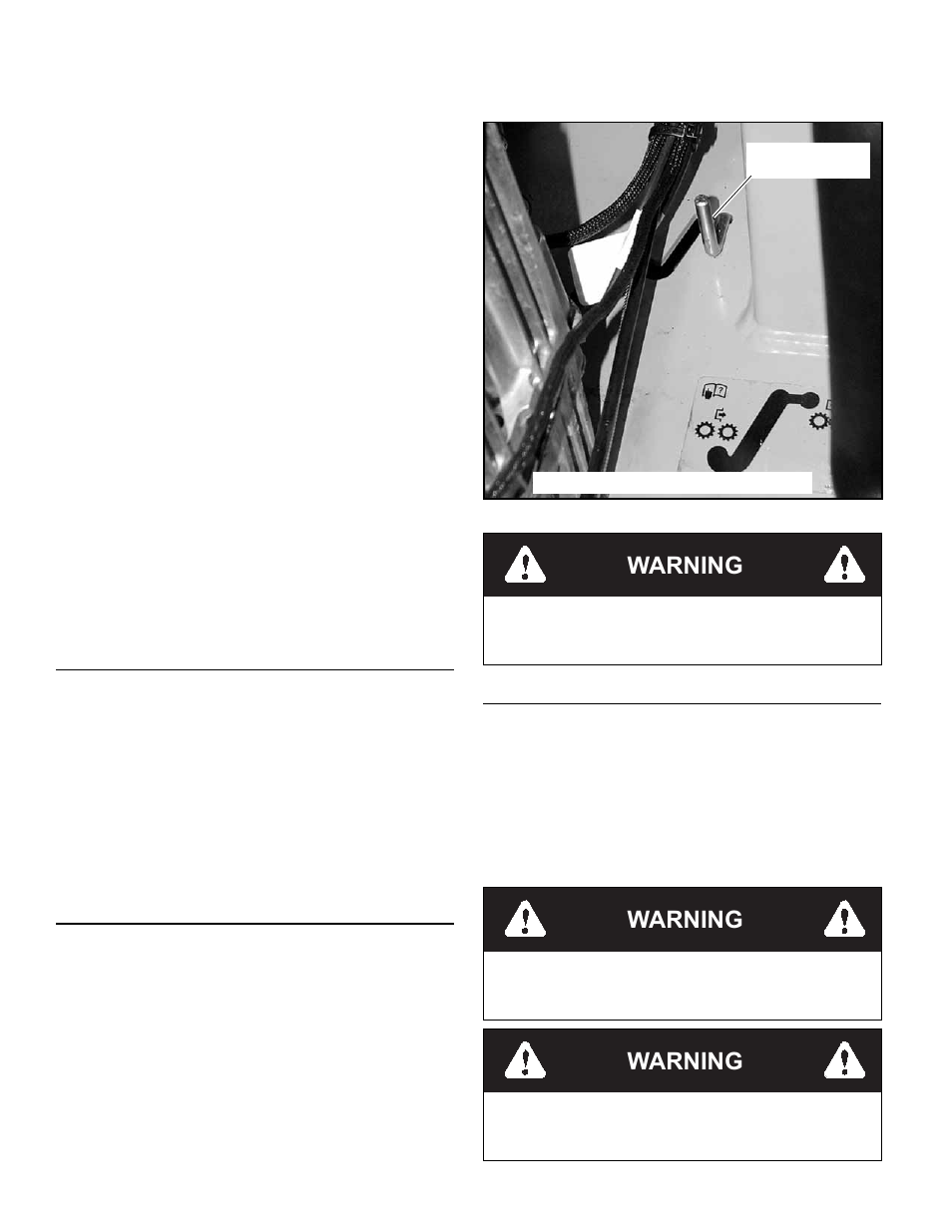 Stopping the engine -6, Moving mower with stalled engine -6, Rops (roll over protective structure) -6 | Warning | Hustler Turf FASTRAK 60 User Manual | Page 20 / 46