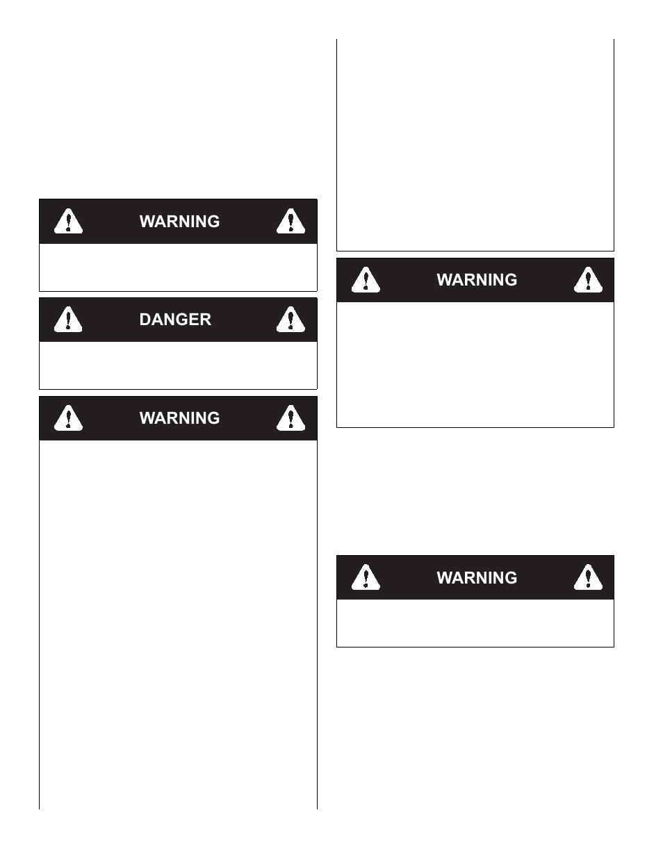 Warning, Danger | Hustler Turf FASTRAK 60 User Manual | Page 30 / 46