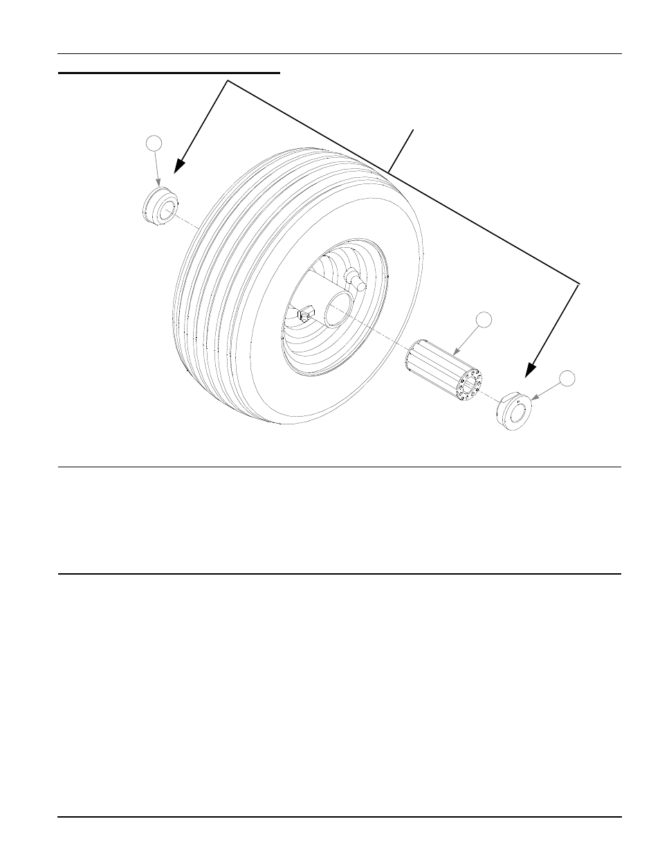 Front wheel breakdown, Front wheel breakdown -3, Inflate to 8-12 psi | Hustler Turf 108277 User Manual | Page 47 / 114