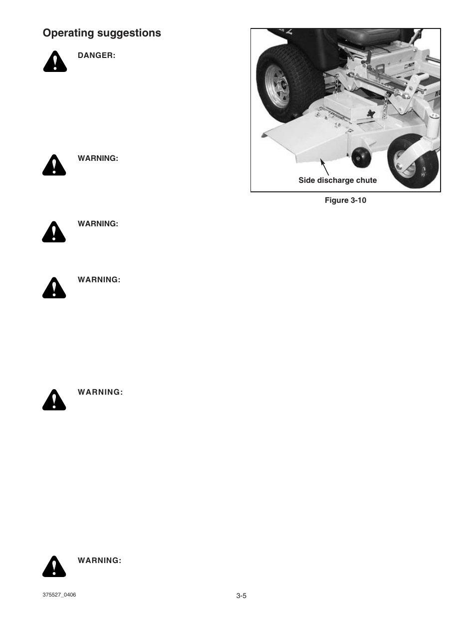 Operating suggestions | Hustler Turf Hustler Z User Manual | Page 19 / 53