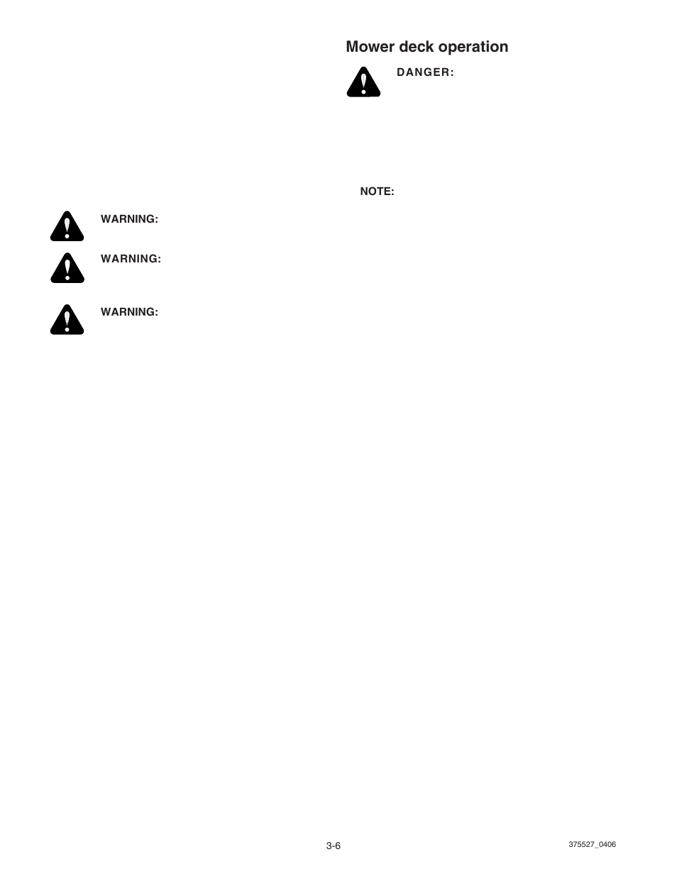 Mower deck operation | Hustler Turf Hustler Z User Manual | Page 20 / 53