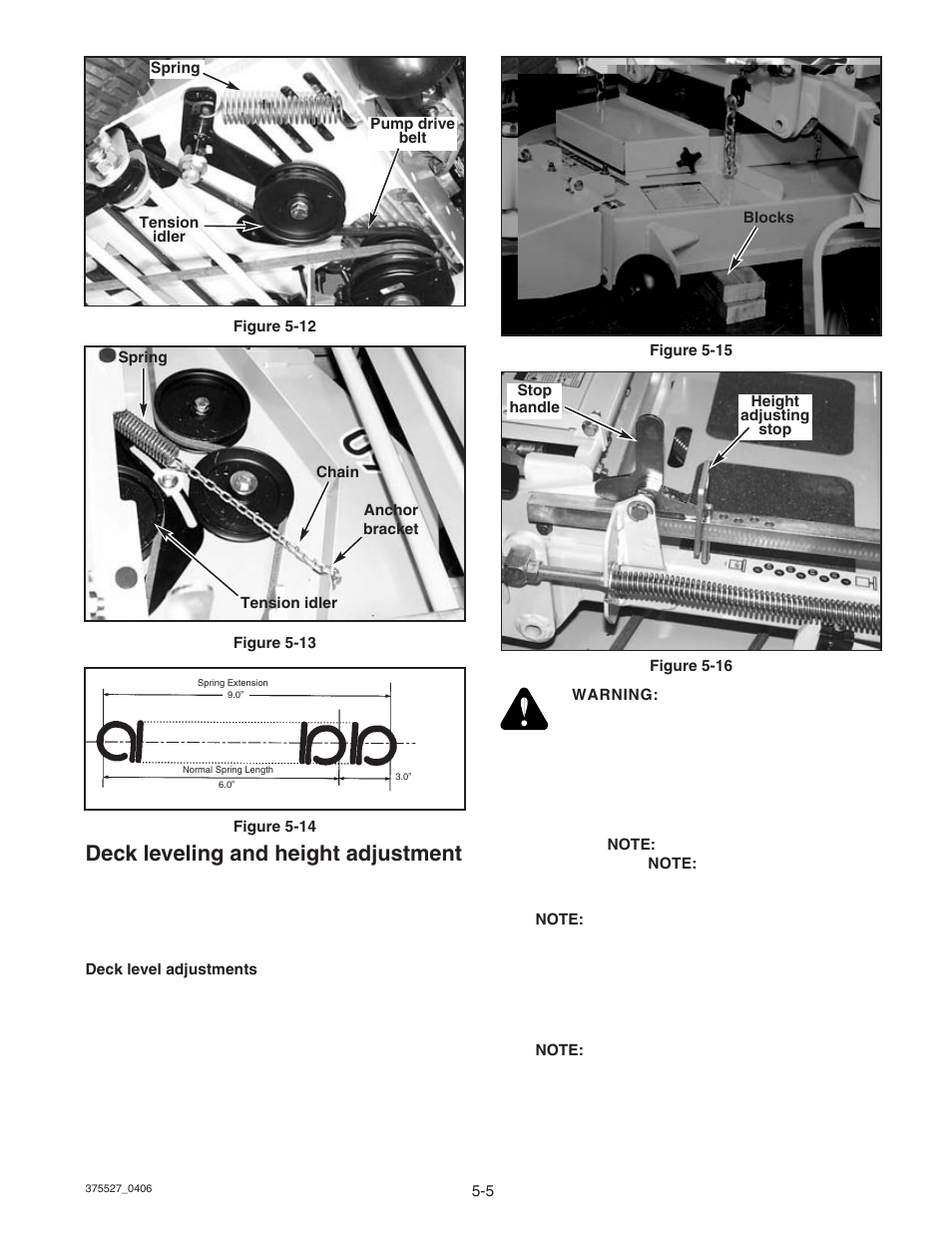 Deck leveling and height adjustment | Hustler Turf Hustler Z User Manual | Page 39 / 53