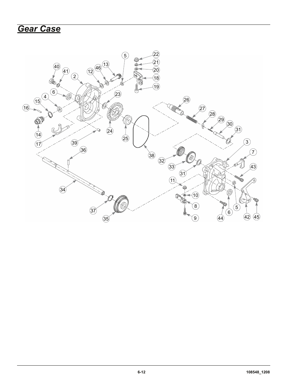 Gear case | Hustler Turf M-1 User Manual | Page 38 / 51