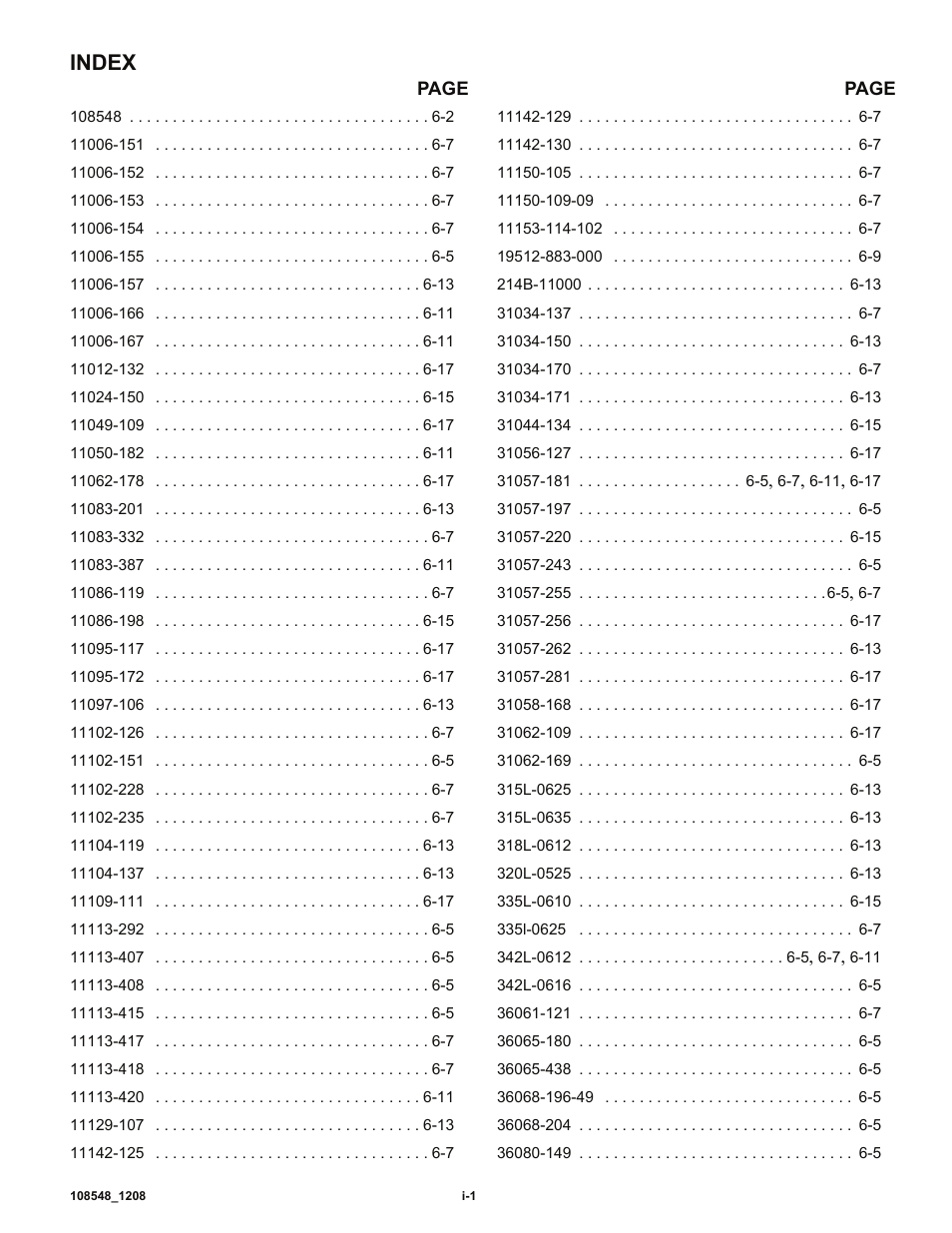 Index | Hustler Turf M-1 User Manual | Page 47 / 51