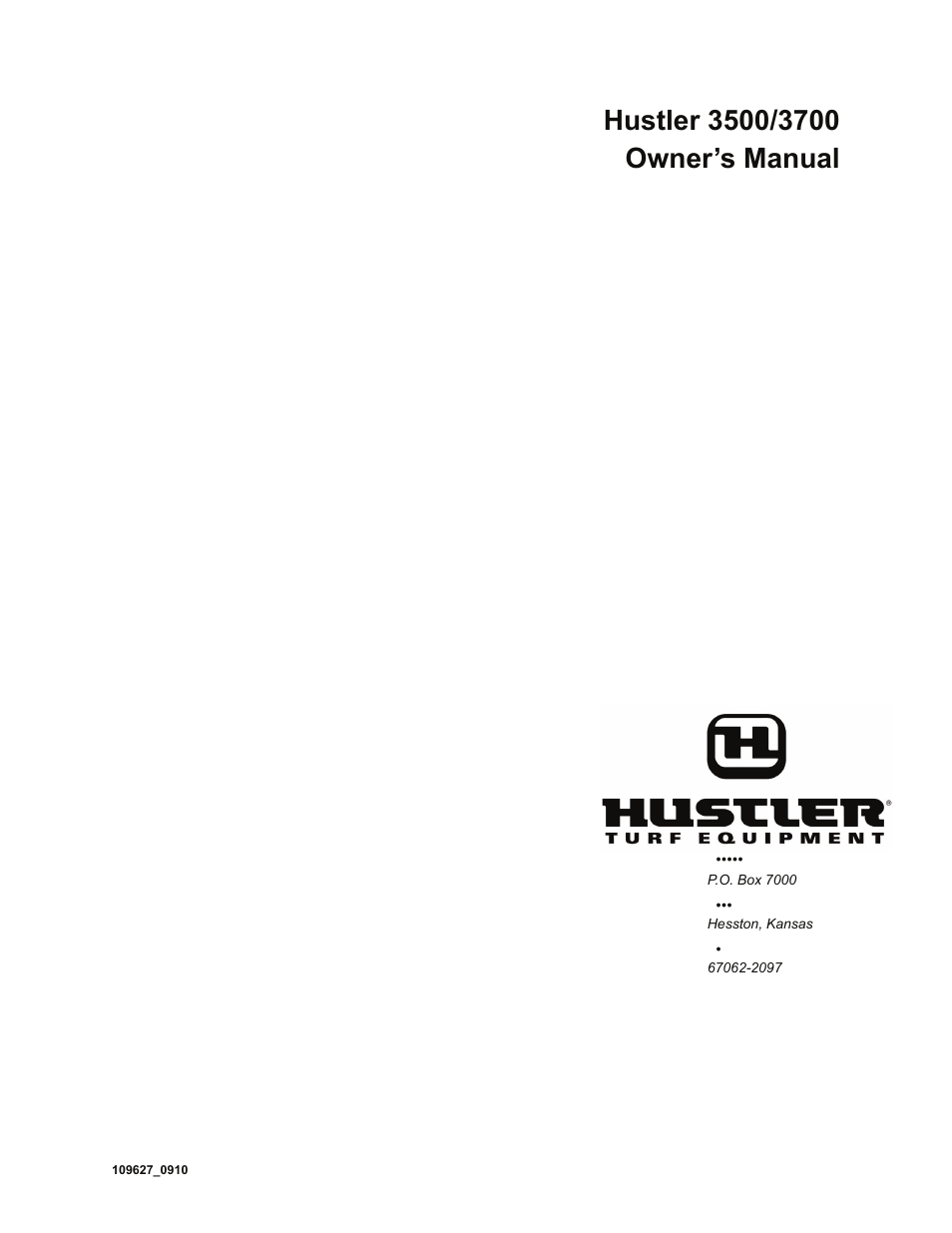 Hustler Turf 3500 User Manual | 52 pages