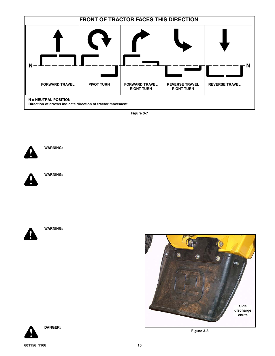 Front of tractor faces this direction n n | Hustler Turf Mini Fastrack User Manual | Page 17 / 34