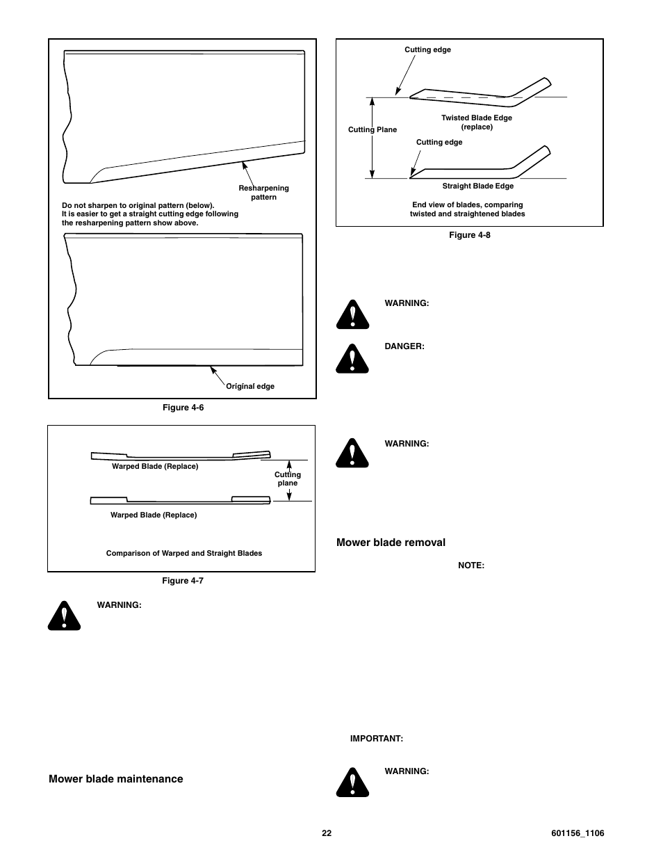 Mower blade maintenance, Mower blade removal | Hustler Turf Mini Fastrack User Manual | Page 24 / 34