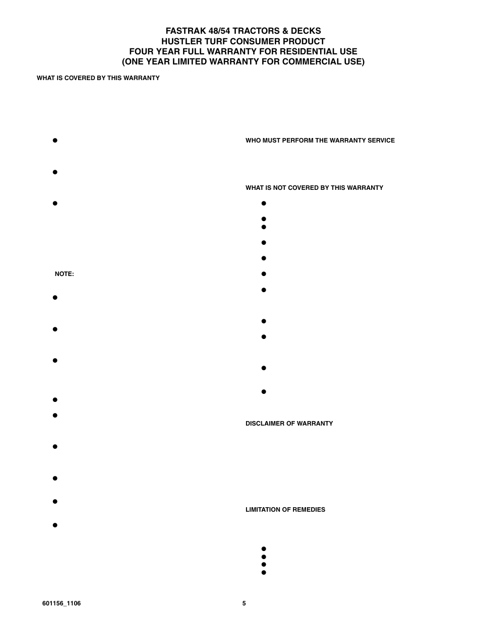 Hustler Turf Mini Fastrack User Manual | Page 7 / 34