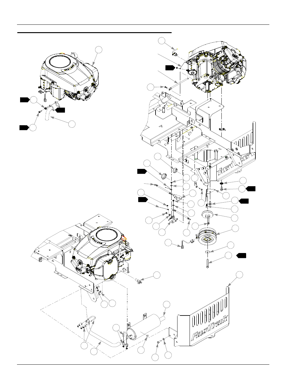 Kohler 15 & 17 hp engine installation, Kohler 15 & 17 hp engine installation -6 | Hustler Turf FasTrak 36" & 42" Decks none User Manual | Page 28 / 98