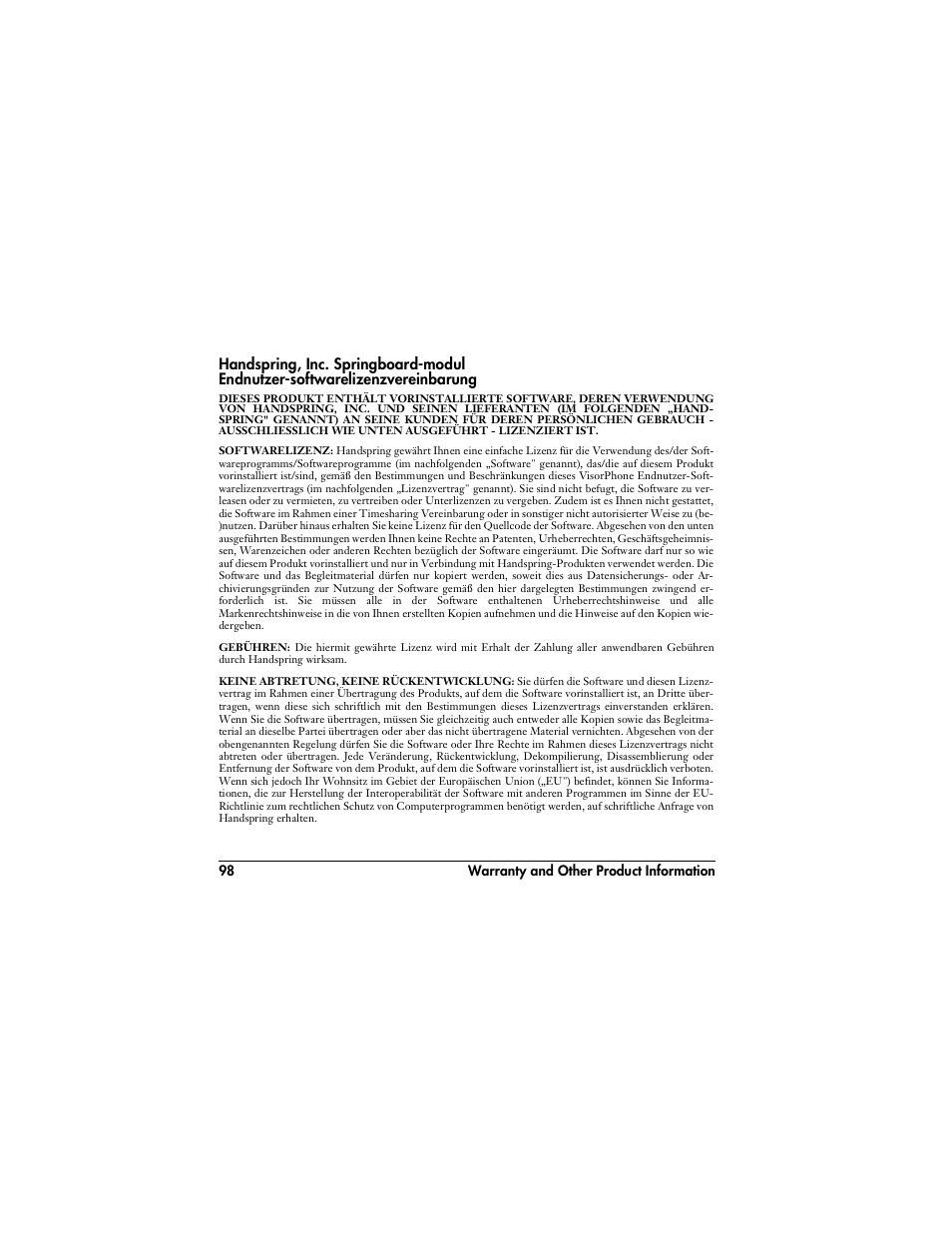 Handspring VisorPhone User Manual | Page 104 / 126