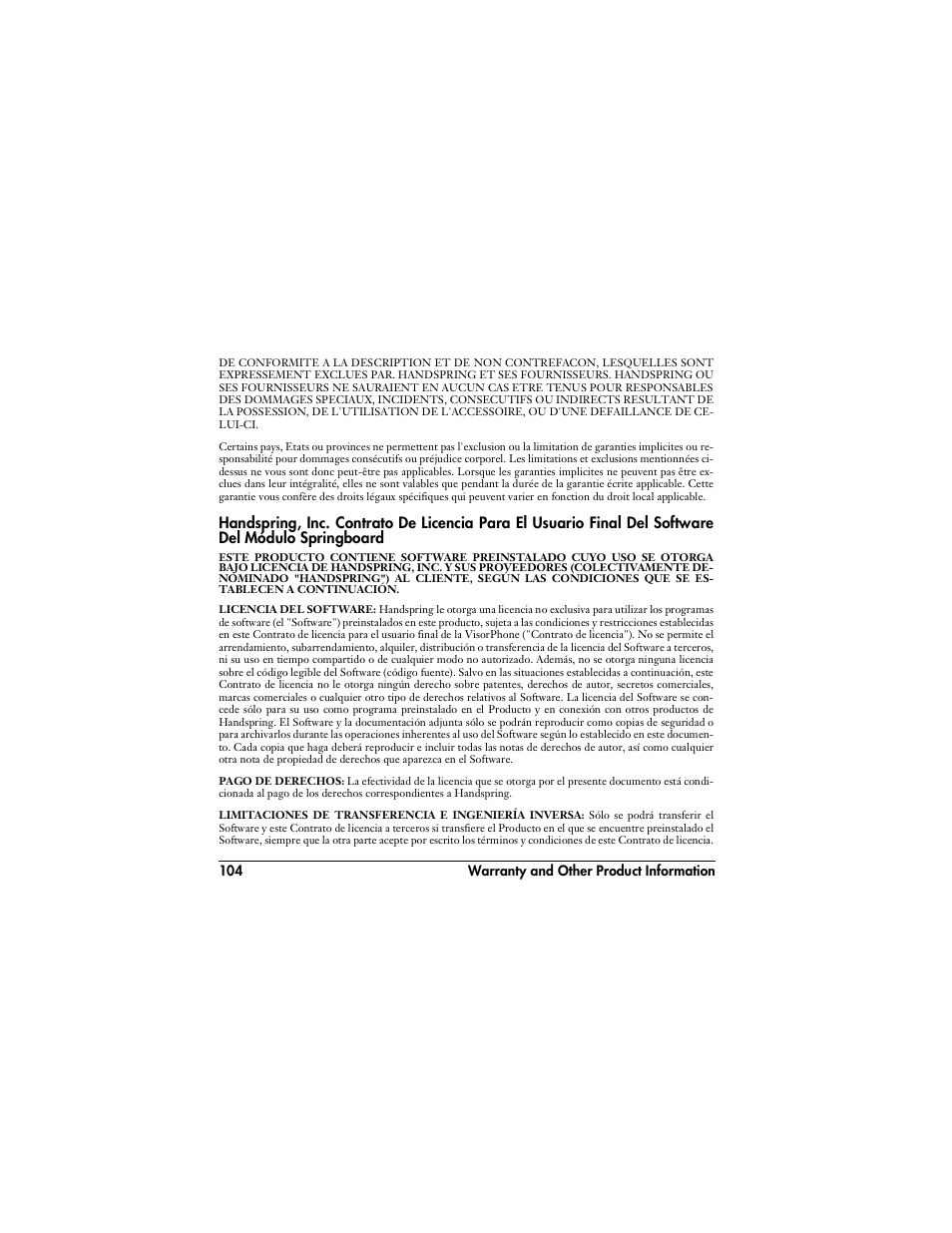 Handspring VisorPhone User Manual | Page 110 / 126