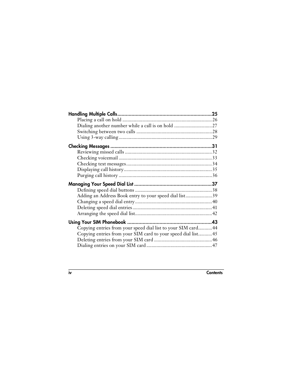 Handspring VisorPhone User Manual | Page 4 / 126