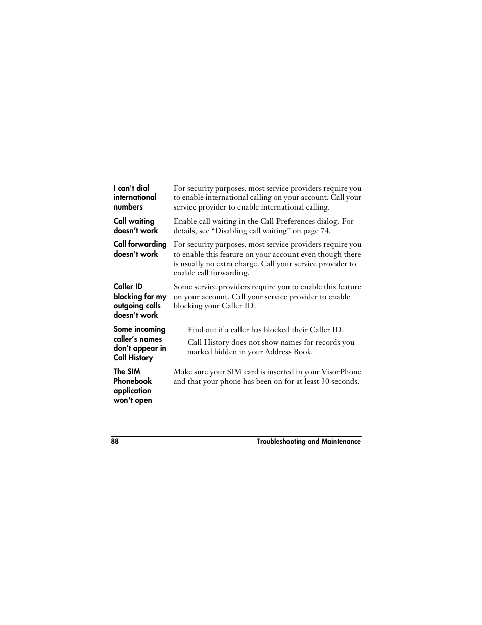 Handspring VisorPhone User Manual | Page 94 / 126