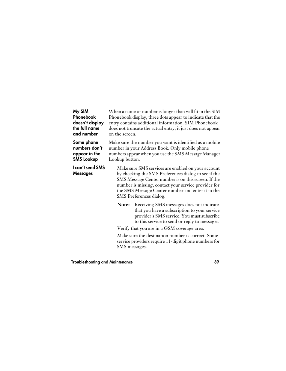 Handspring VisorPhone User Manual | Page 95 / 126
