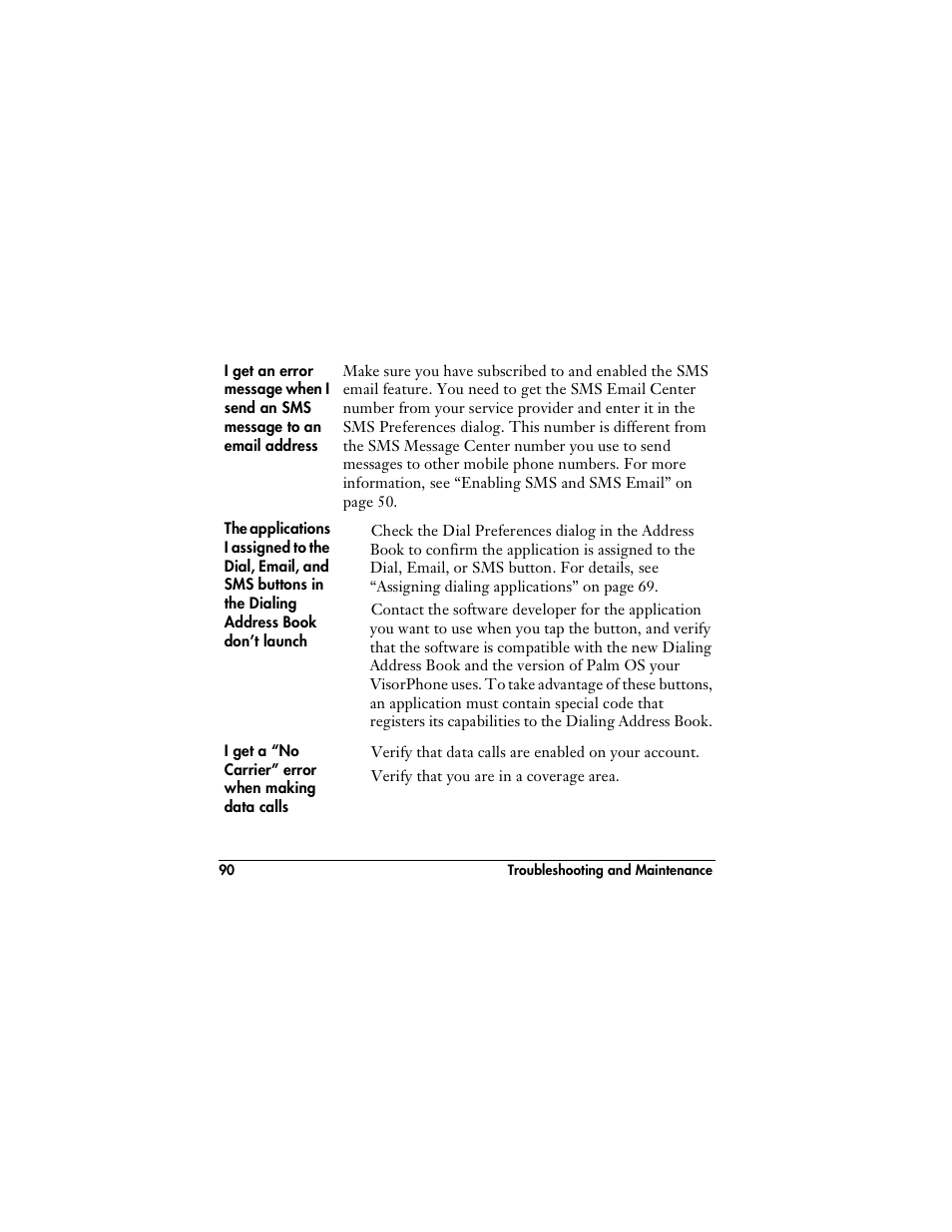 Handspring VisorPhone User Manual | Page 96 / 126