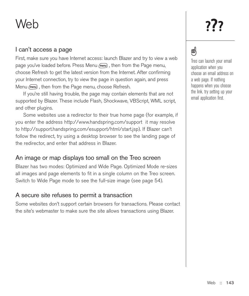 Handspring Treo 600 User Manual | Page 143 / 158