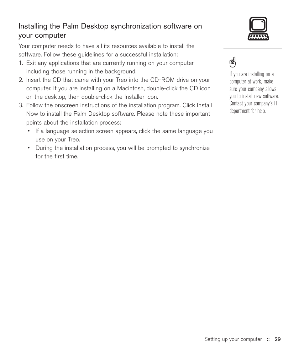 Handspring Treo 600 User Manual | Page 29 / 158