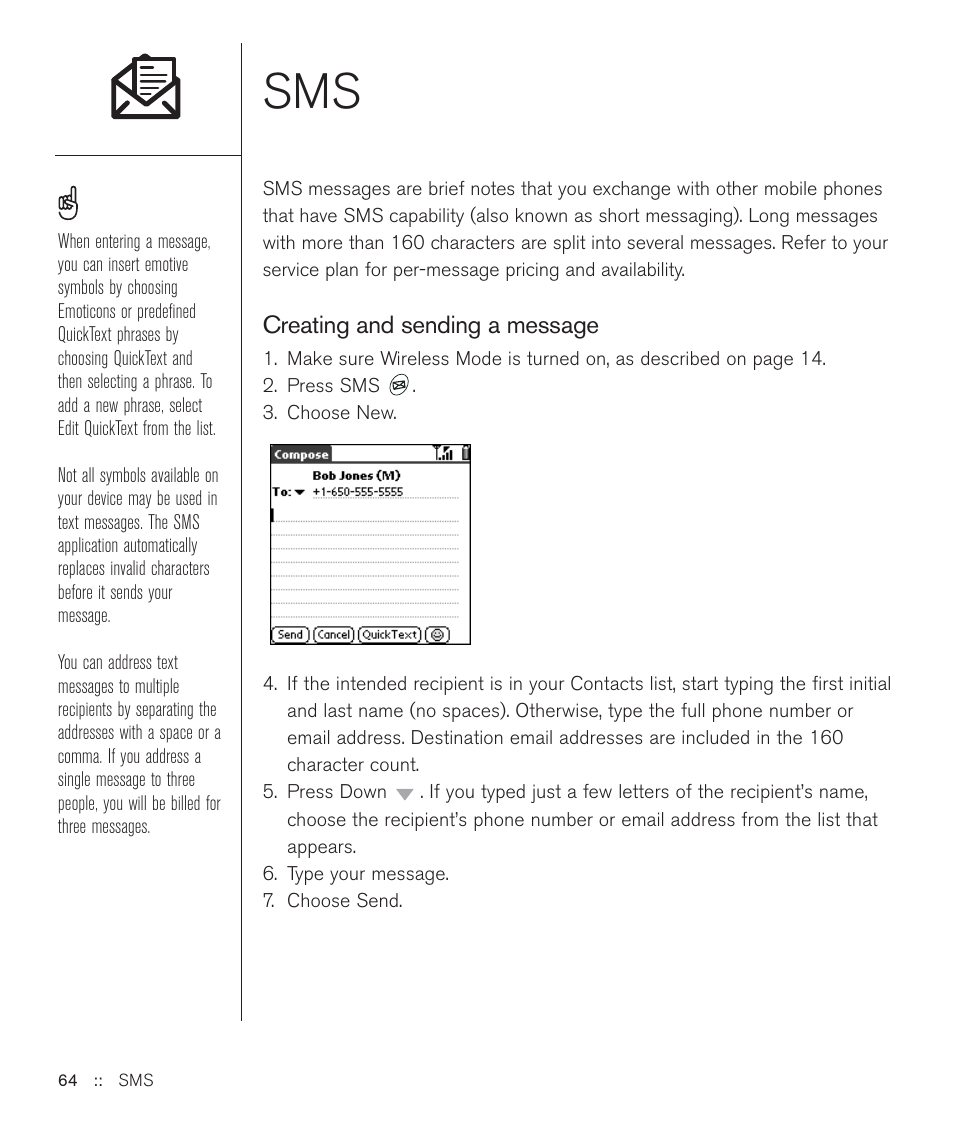 Handspring Treo 600 User Manual | Page 64 / 158