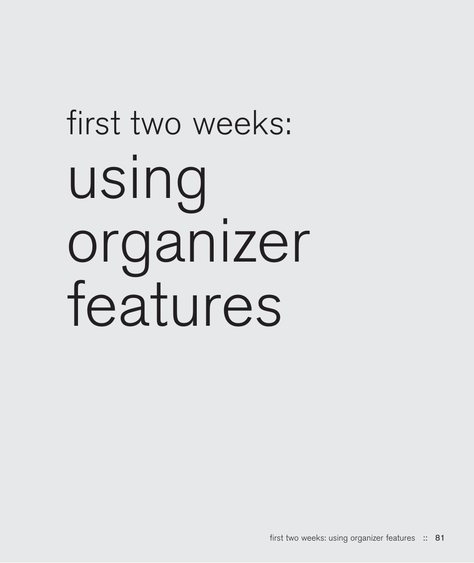 Using organizer features | Handspring Treo 600 User Manual | Page 81 / 158