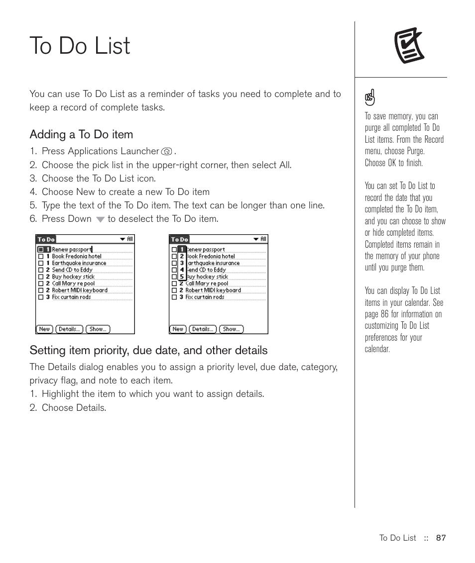 Handspring Treo 600 User Manual | Page 87 / 158