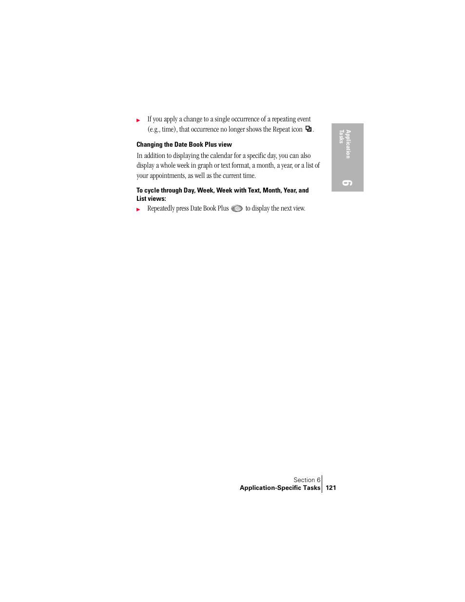 Changing the date book plus view | Handspring Treo 300 User Manual | Page 129 / 286