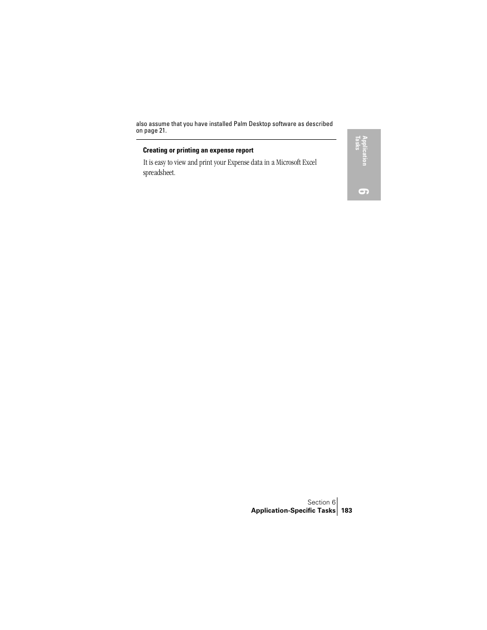 Creating or printing an expense report | Handspring Treo 300 User Manual | Page 191 / 286