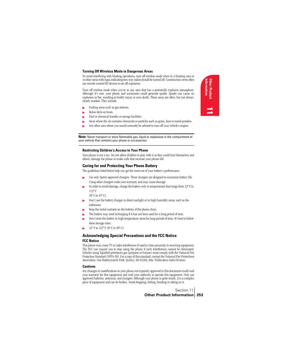 Caring for and protecting your phone battery | Handspring Treo 300 User Manual | Page 261 / 286
