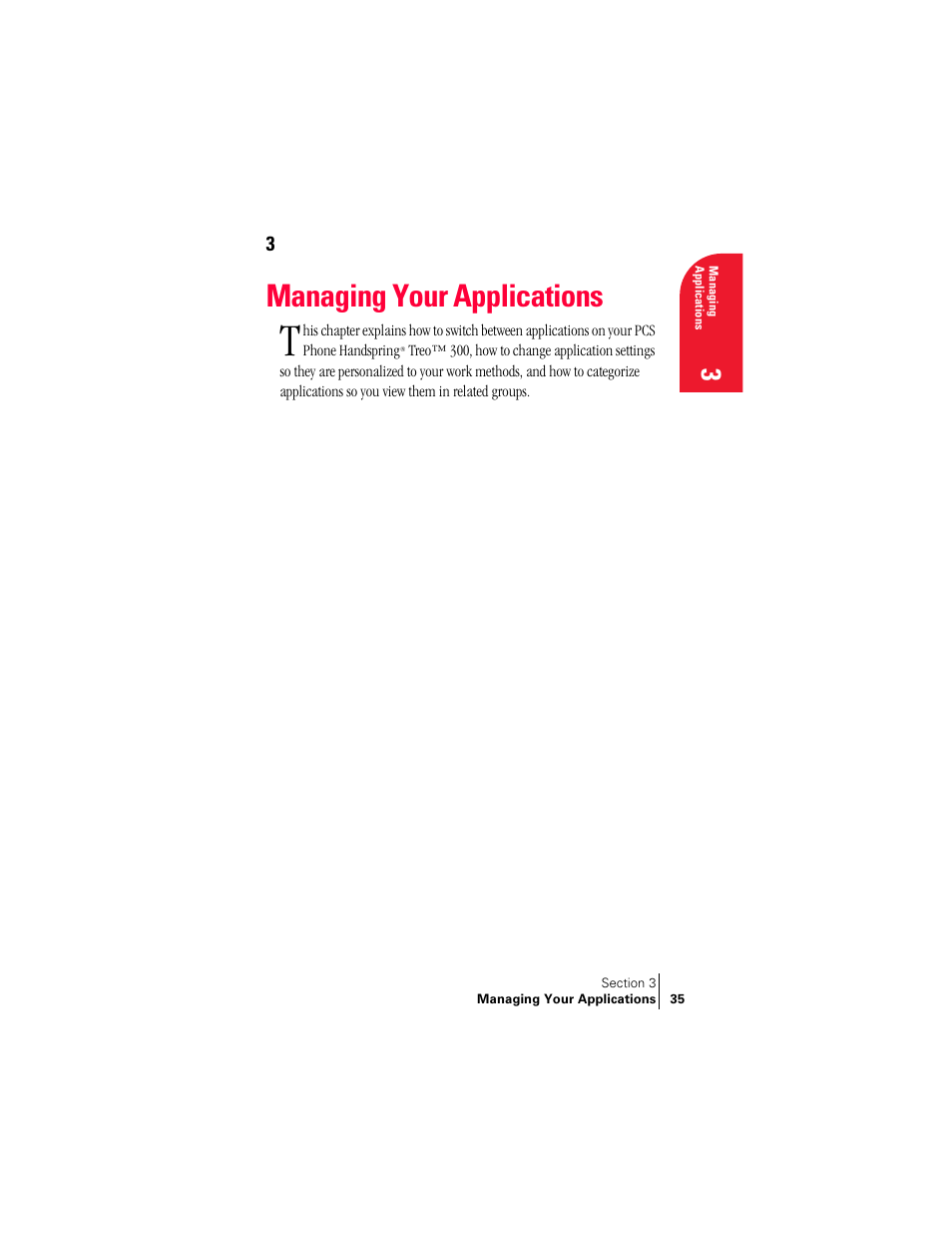 Managing your applications | Handspring Treo 300 User Manual | Page 43 / 286
