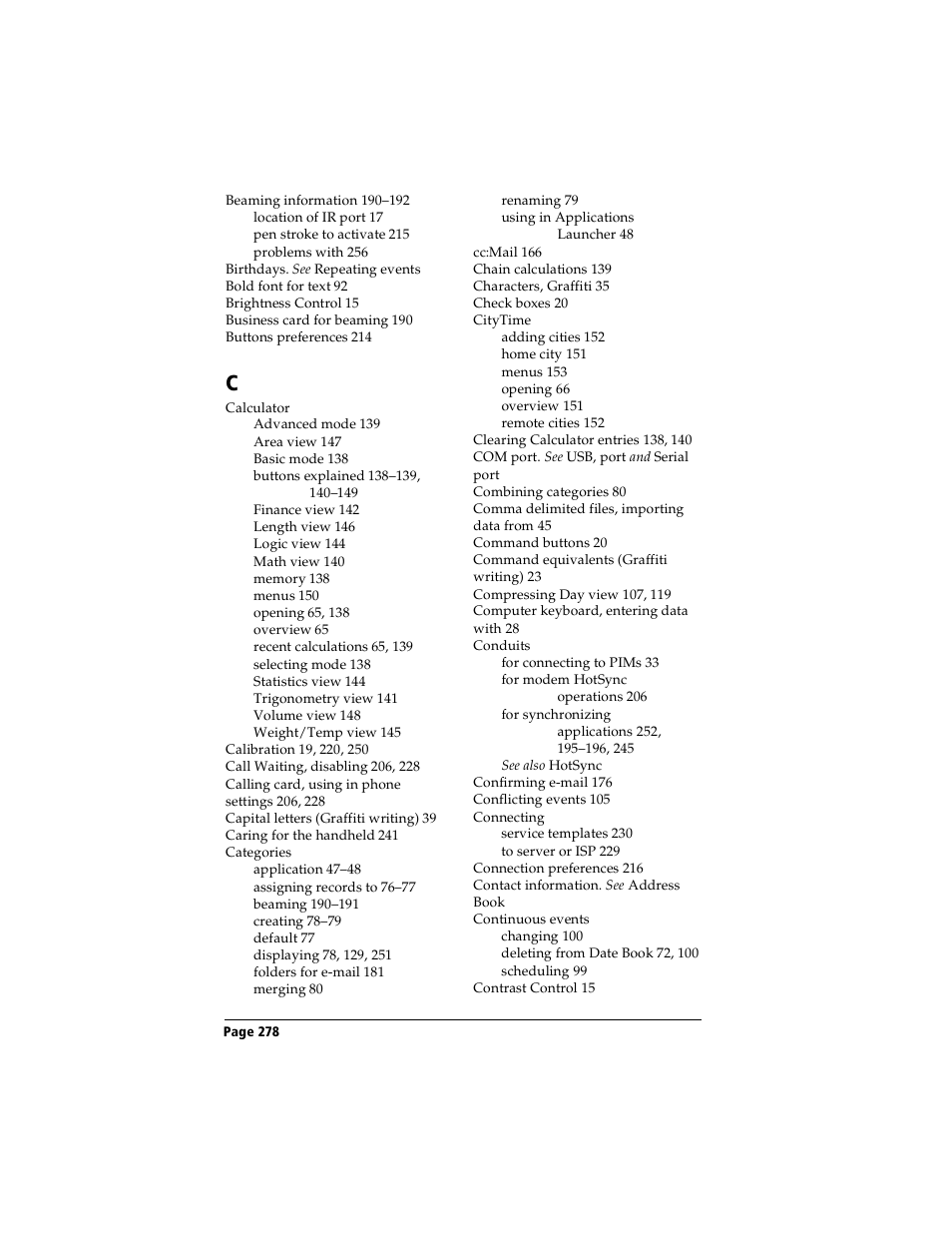 Handspring Visor User Manual | Page 278 / 287