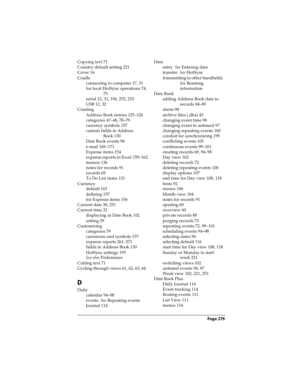 Handspring Visor User Manual | Page 279 / 287