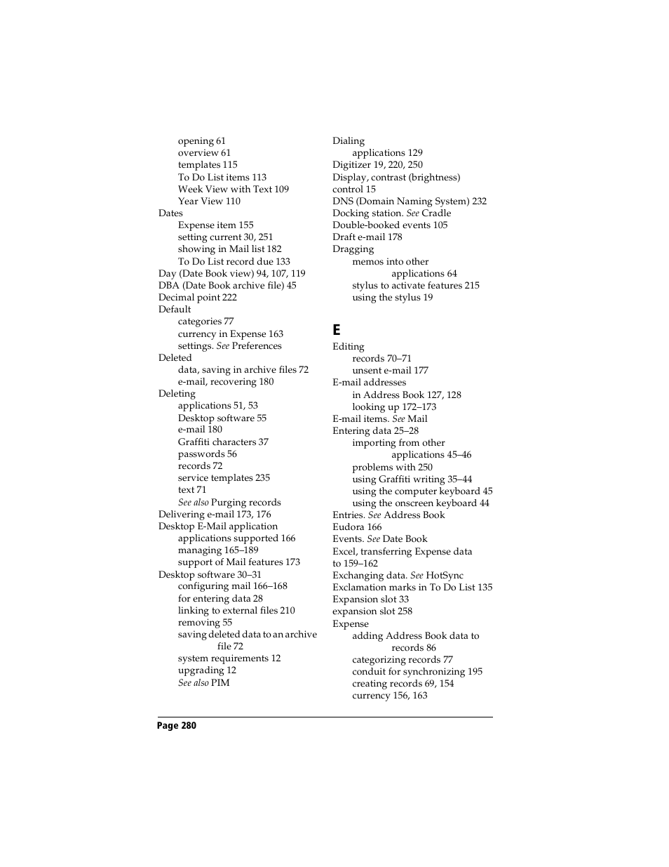 Handspring Visor User Manual | Page 280 / 287